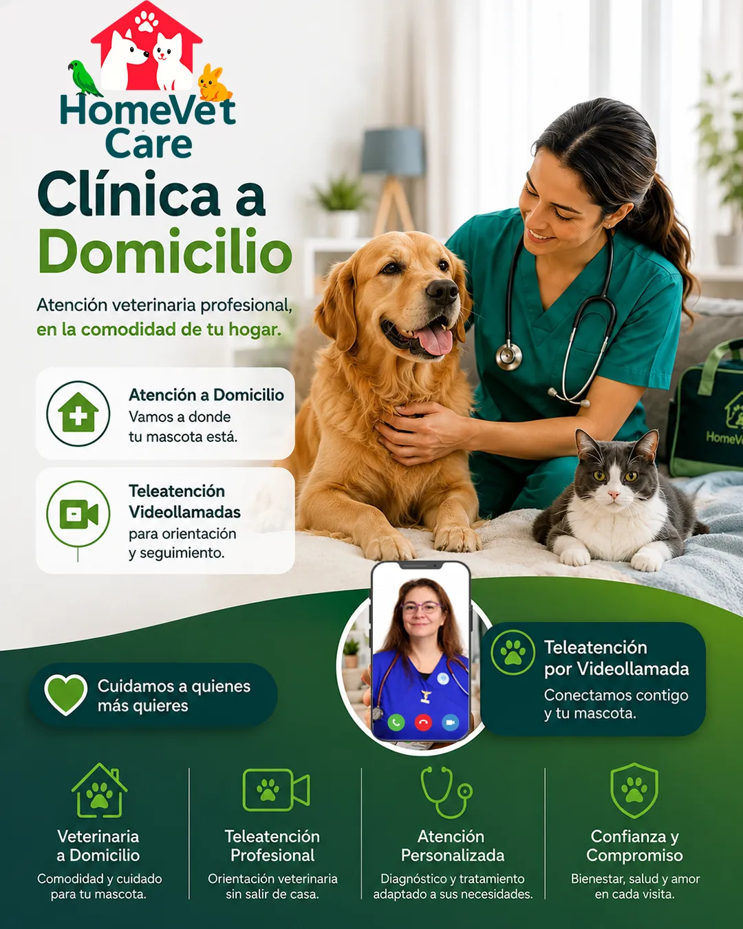 HomeVet Care — Veterinaria a domicilio y por videollamada